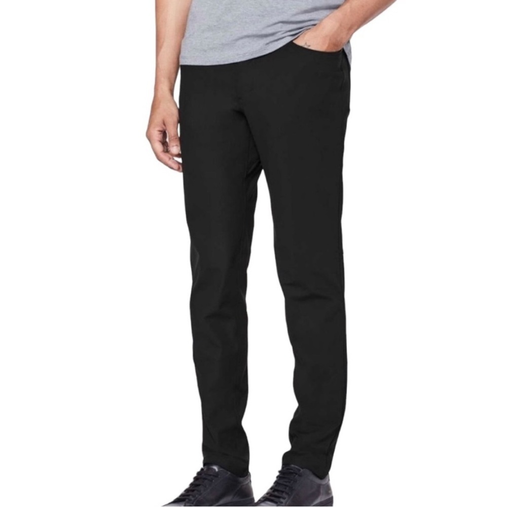 Lululemon ABC Slim Warpstreme 34" Black Size 36 - Picture 4 of 7